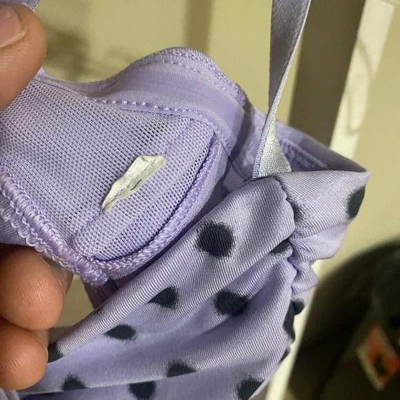 Lululemon Lilac High Noon Dot Hot But Not Tank with a built-in bra- 99 - Picture 4 of 6